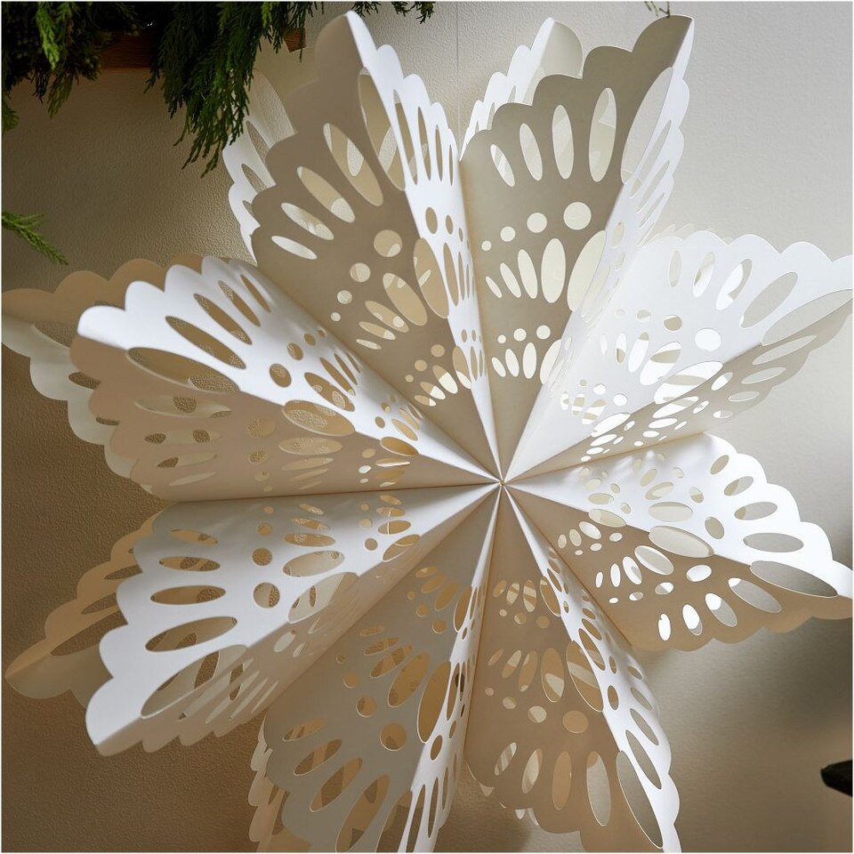 Large Paper Snowflake Baubles (Set of 3)