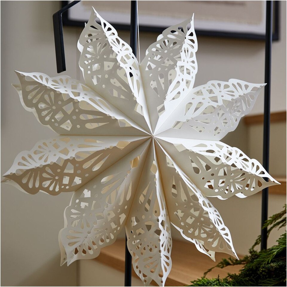 Large Paper Snowflake Baubles (Set of 3)