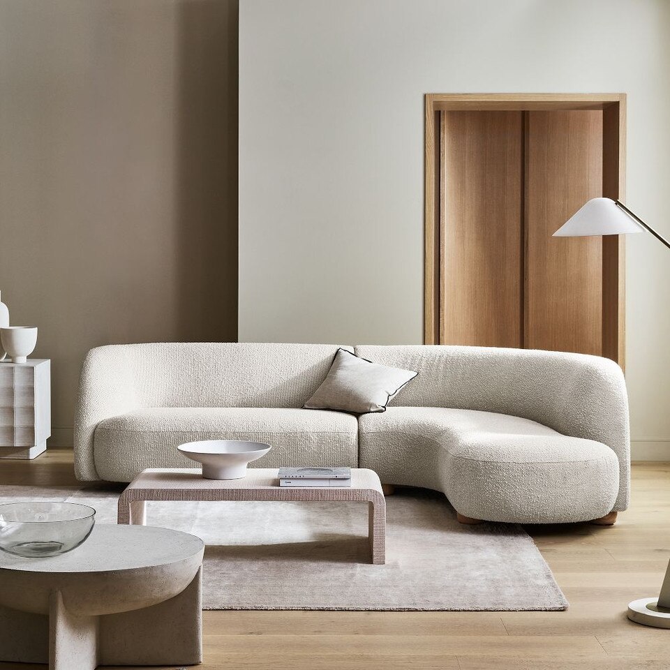 Laurent 2-Piece Wedge Chaise Sofa (283 cm)