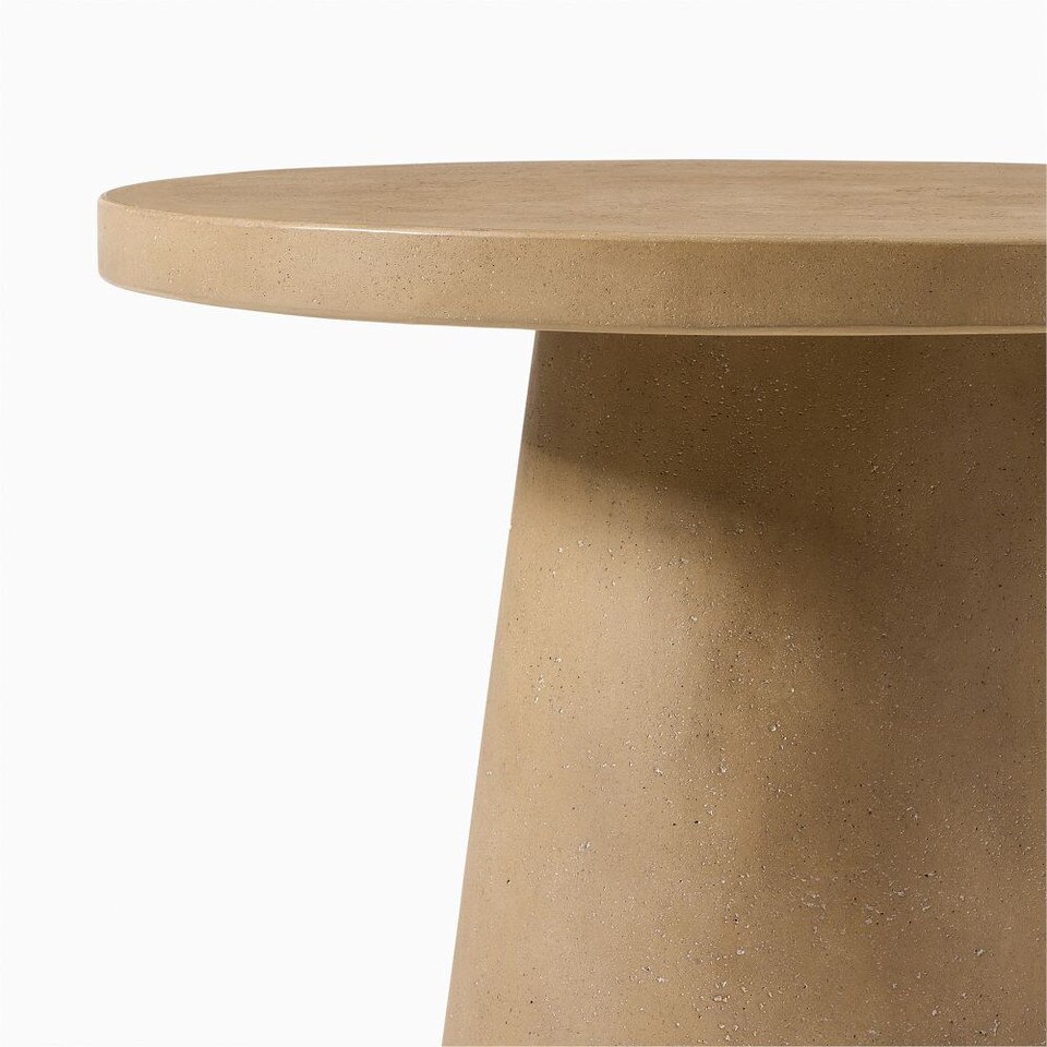 Textured Concrete Outdoor Pedestal Bistro Table (81 cm)