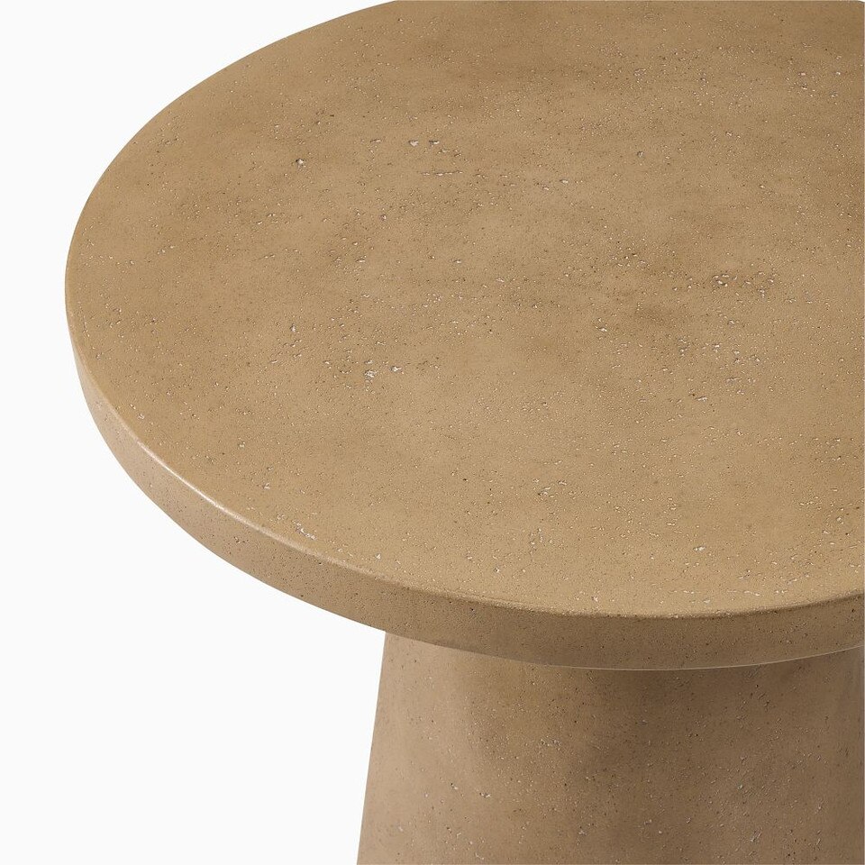 Textured Concrete Outdoor Pedestal Bistro Table (81 cm)