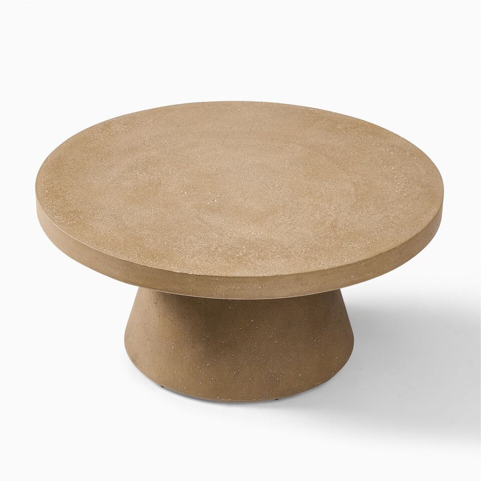 Textured Concrete Garden Coffee Table (81 cm)