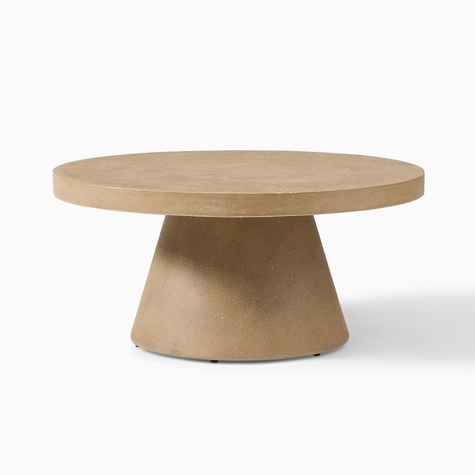 Textured Concrete Garden Coffee Table (81 cm)