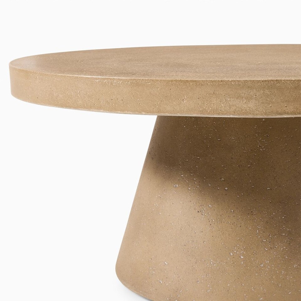 Textured Concrete Garden Coffee Table (81 cm)