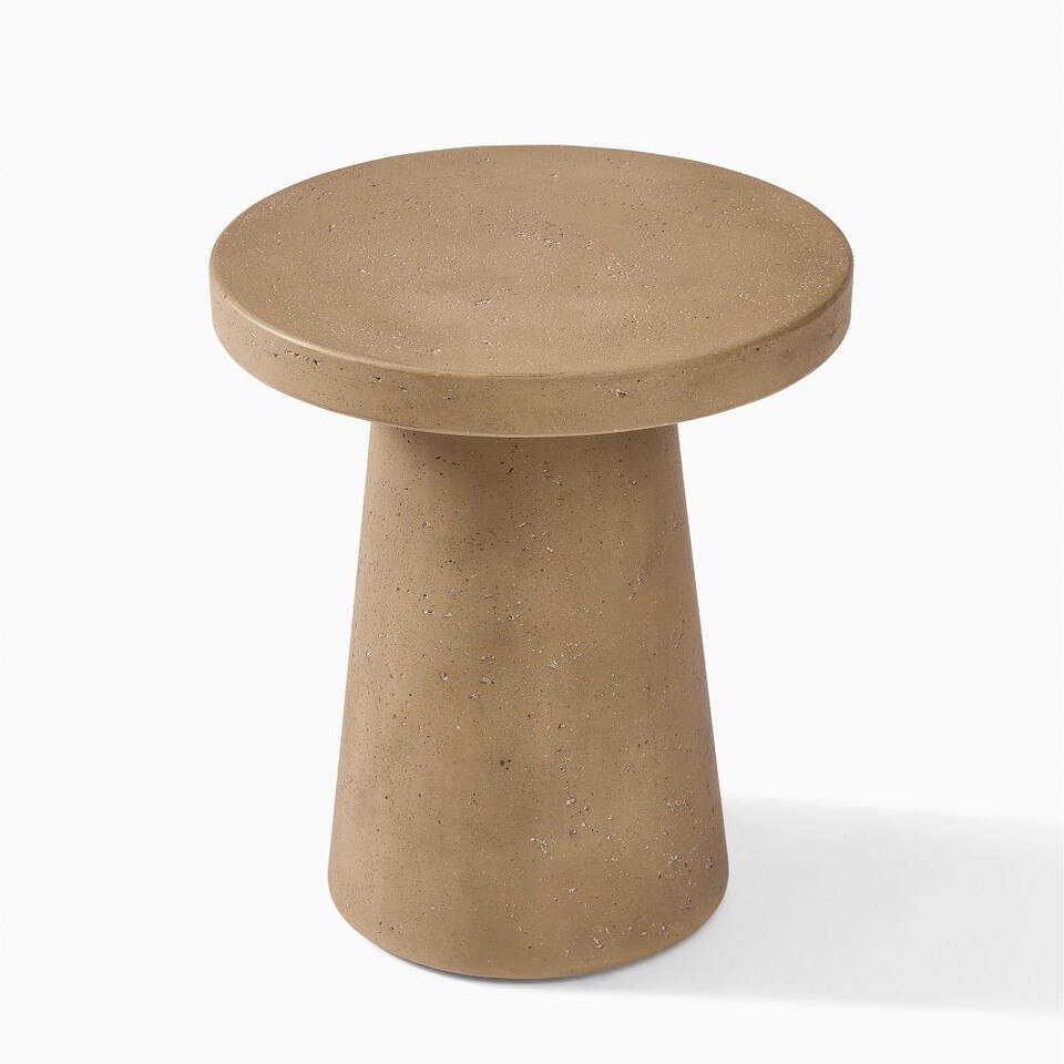 Textured Concrete Garden Side Table (46 cm)