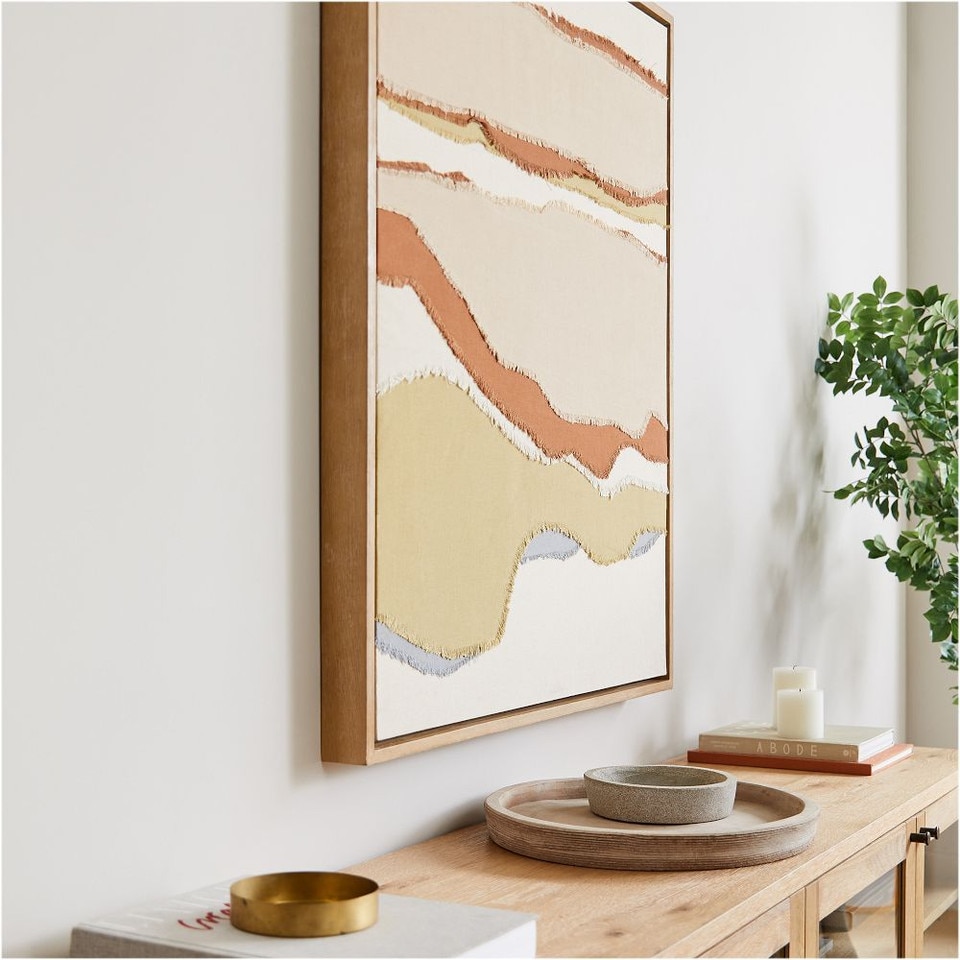 Layered Fabric Framed Wall Art