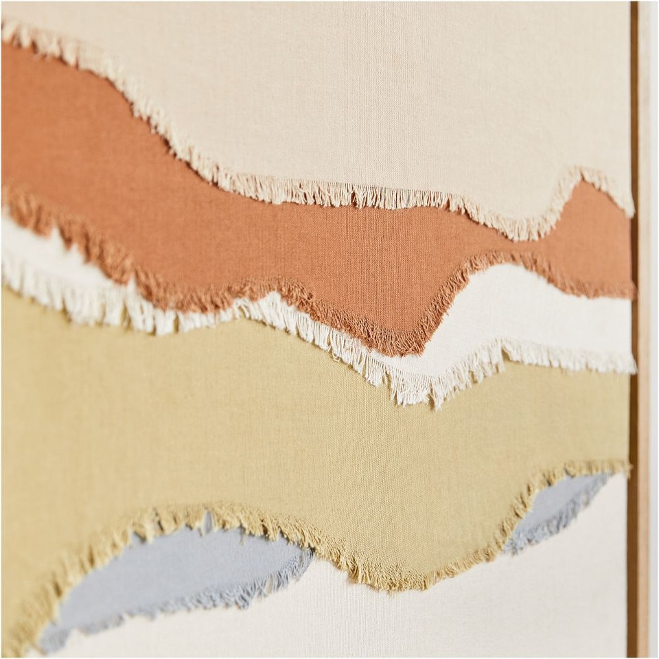 Layered Fabric Framed Wall Art
