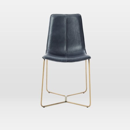 Leather Slope Dining Chair West Elm United Kingdom Leather Slope Dining Chair West Elm, Navy Blue Leather Dining Chairs Uk