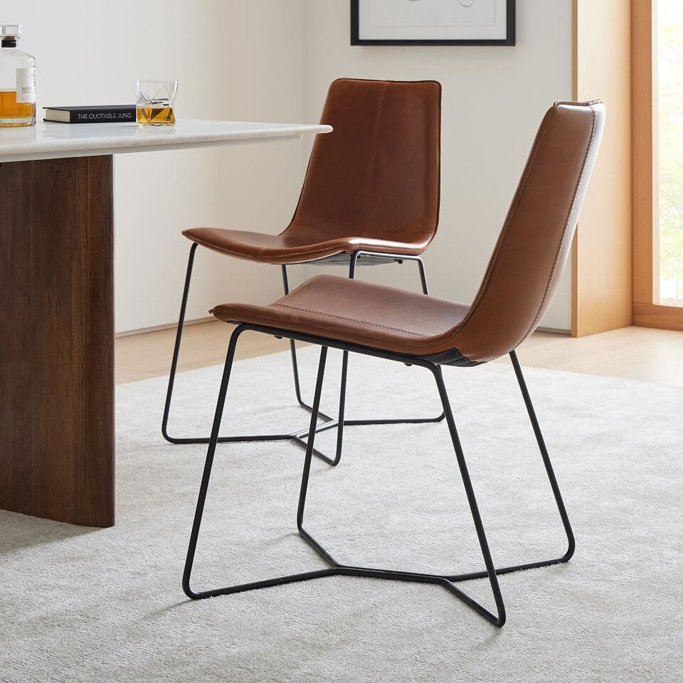 Slope Leather Dining Chair