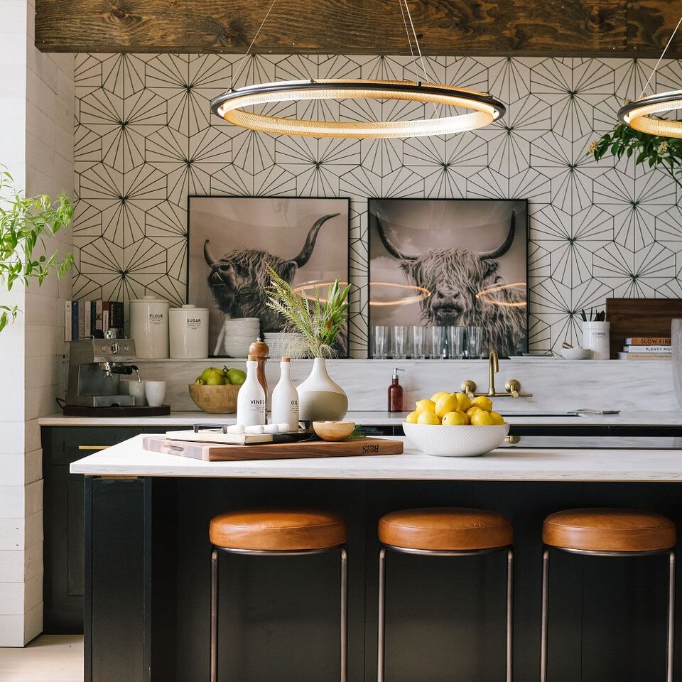 Led Halo Chandelier: Single Hoop Horizontal: Painted Antique Brass