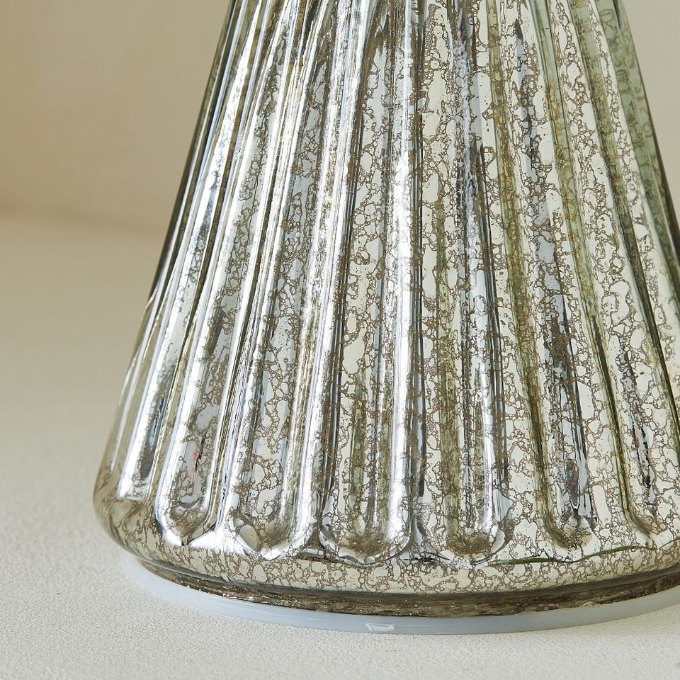 Light-Up Mercury Glass Christmas Trees