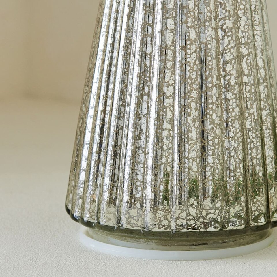 Light-Up Mercury Glass Christmas Trees