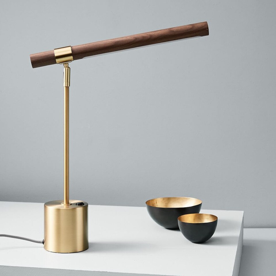 Linear Wood LED USB Table Lamp (46 cm)