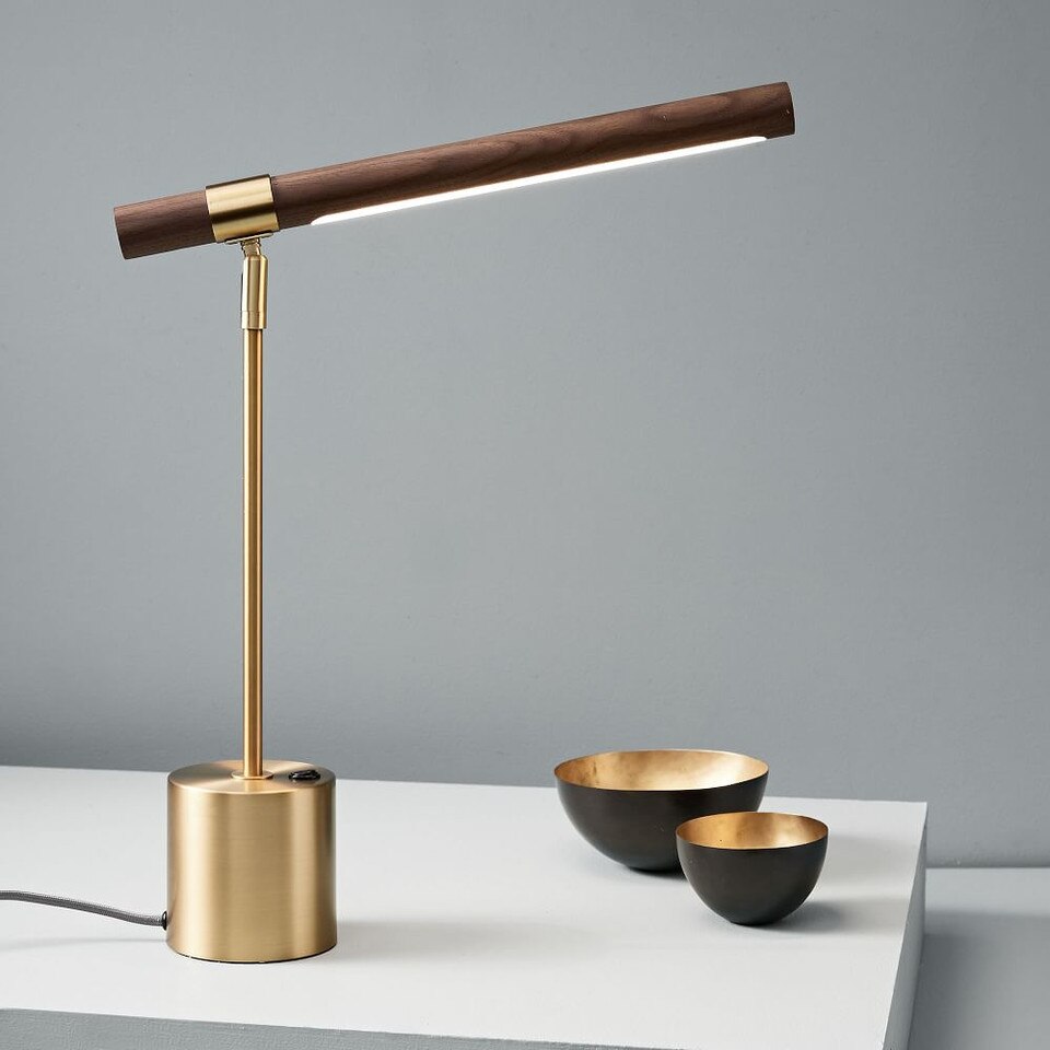 Linear Wood LED USB Table Lamp (46 cm)