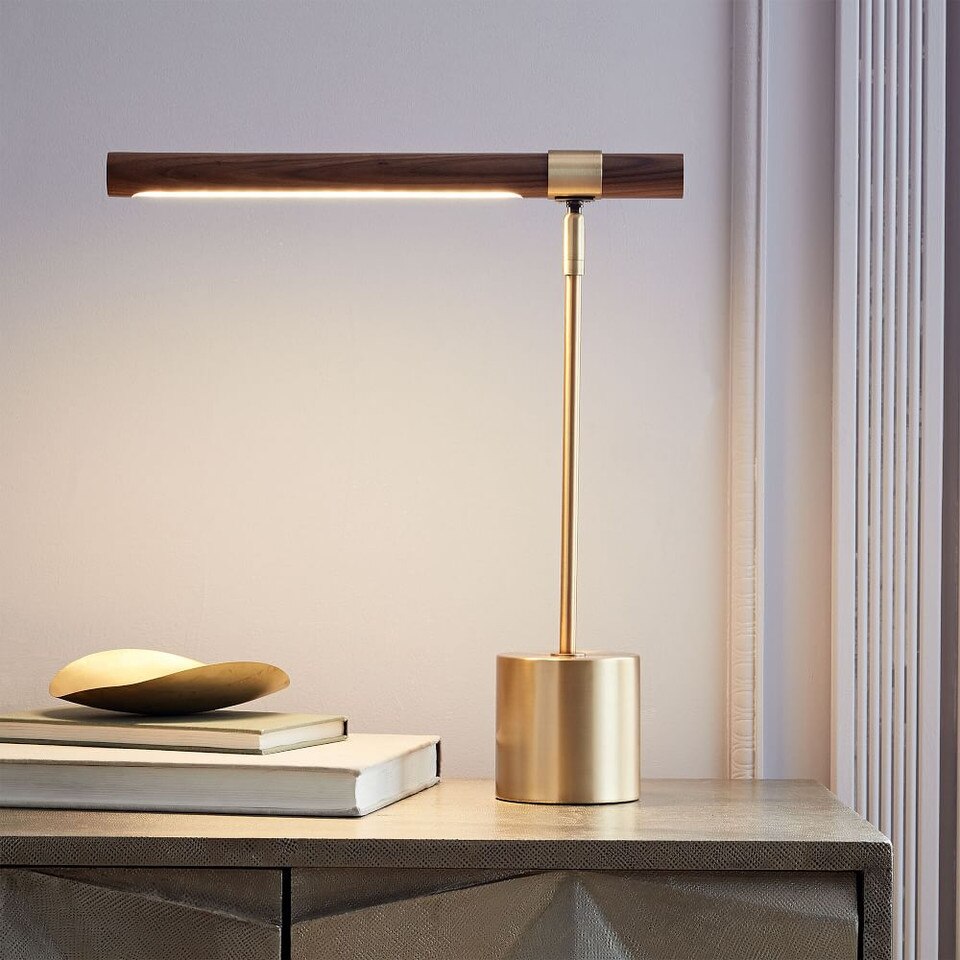 Linear Wood LED USB Table Lamp (46 cm)
