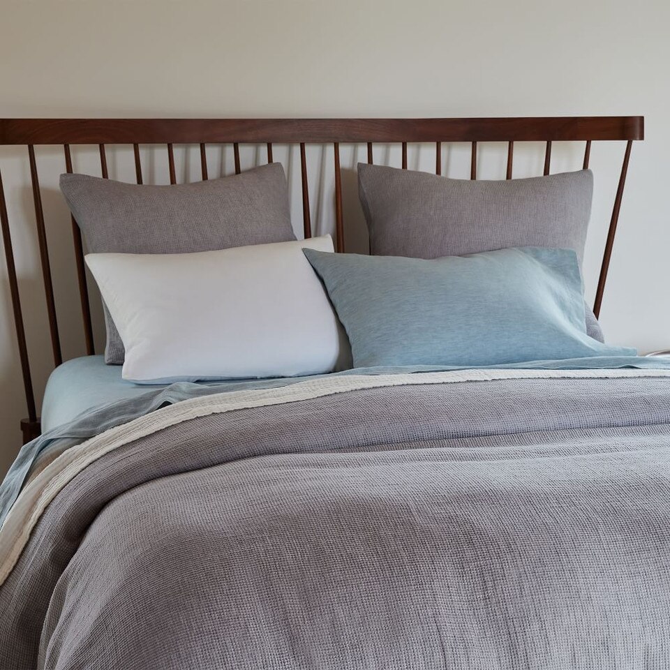 European Flax Linen Mini Waffle Quilt Cover & Pillowcases
