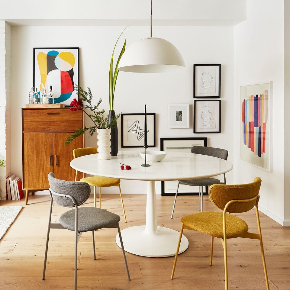 Liv Round Marble Dining Table