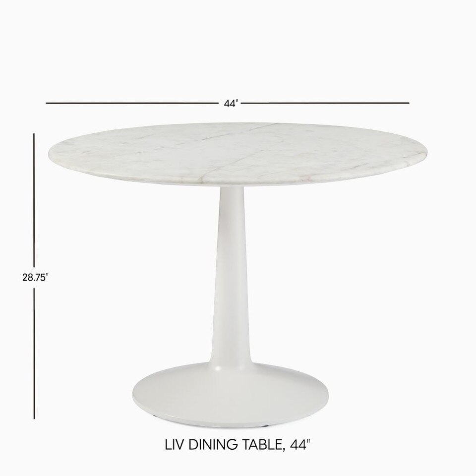 Liv Round Marble Dining Table