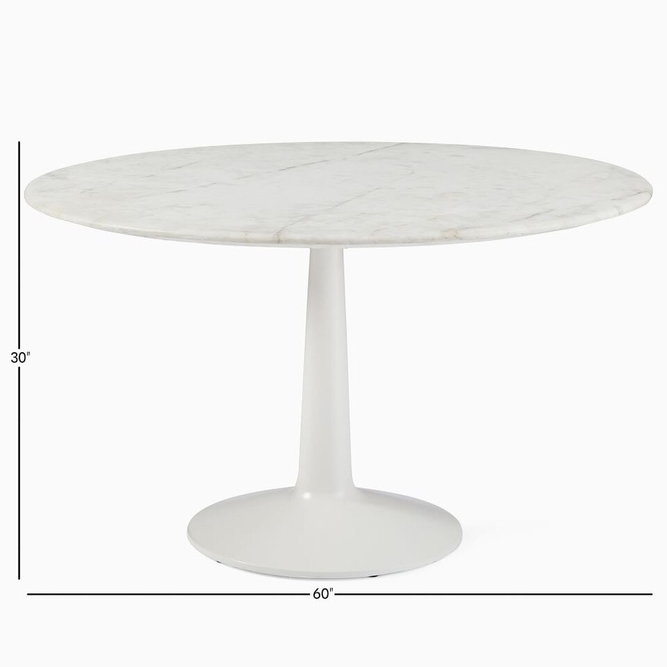 Liv Round Marble Dining Table