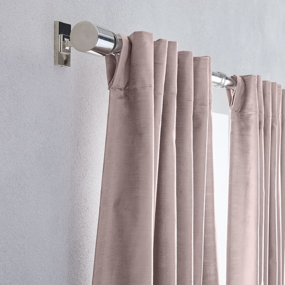 Lustre Velvet Blackout Curtain - Dusty Blush