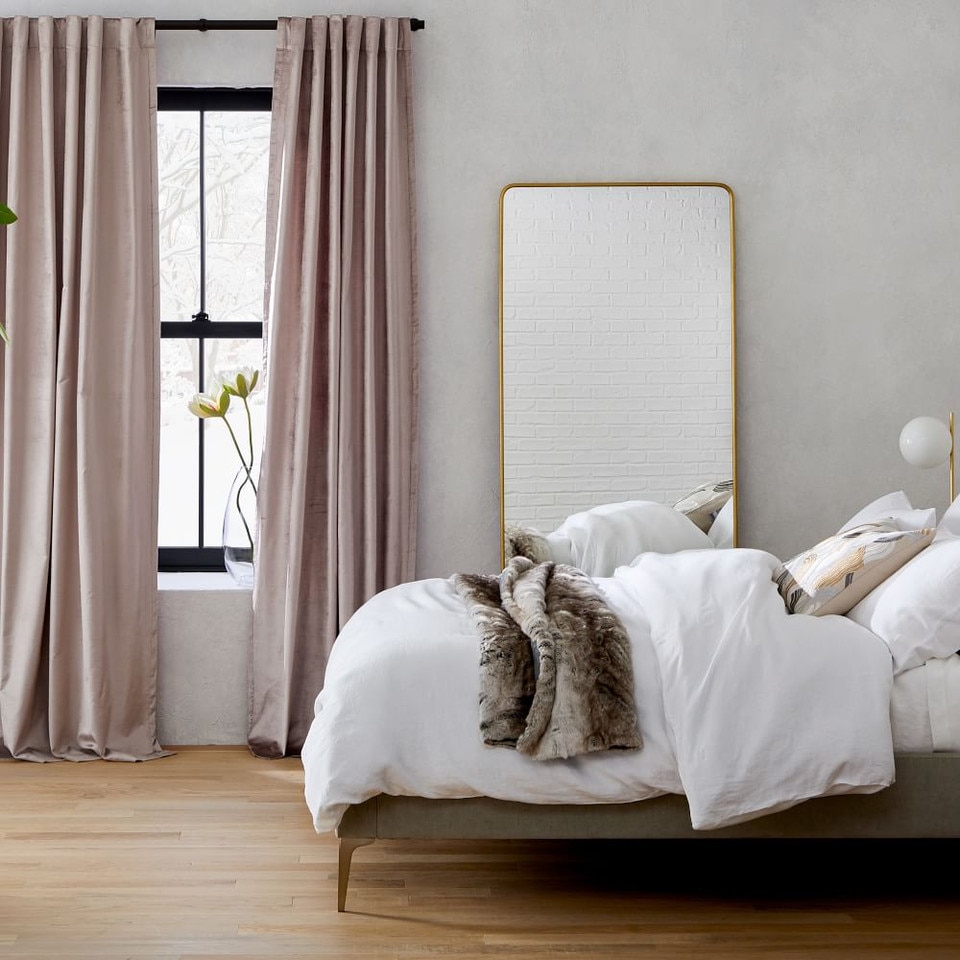 Lustre Velvet Blackout Curtain - Dusty Blush