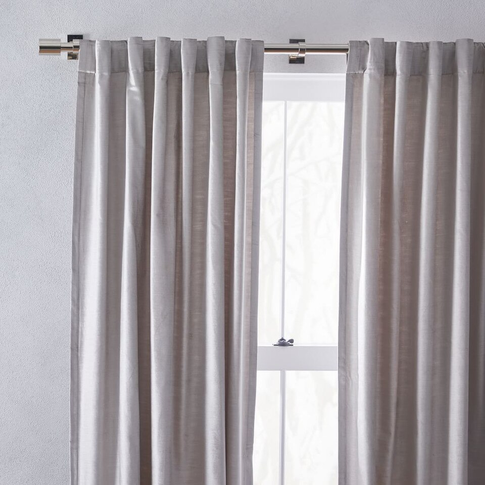 Lustre Velvet Blackout Curtain - Platinum