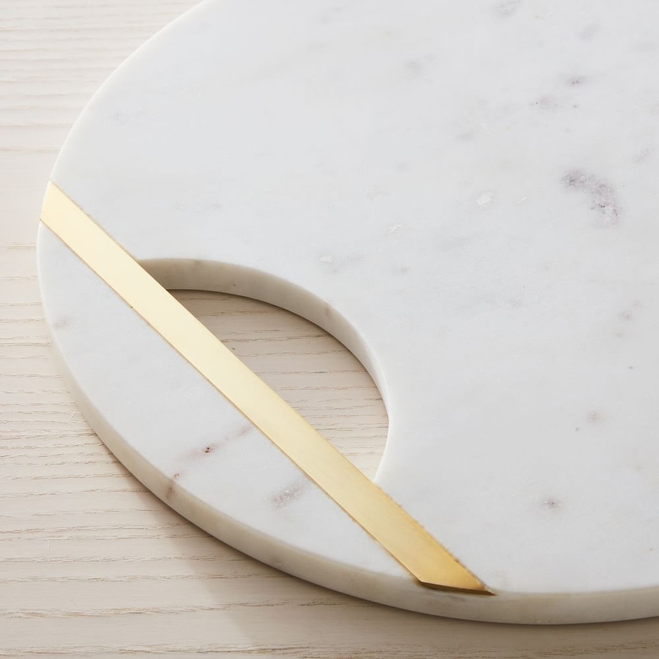 Marble & Brass Cheese Boards
