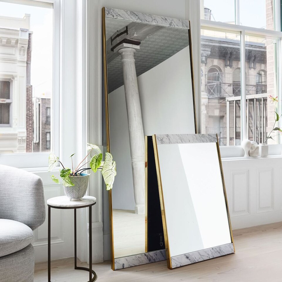Marble & Brass Wall Mirror