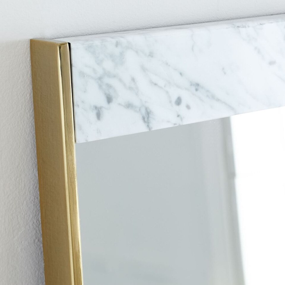 Marble & Brass Wall Mirror