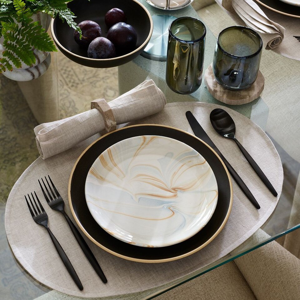 Marble Swirl Salad Plates