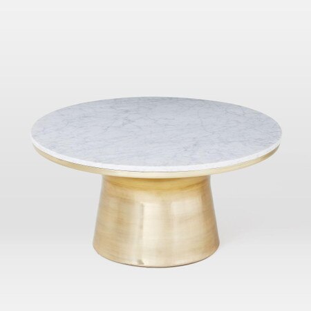 Marble Topped Pedestal Coffee Table West Elm United Kingdom Marble Topped Pedestal Coffee Table, West Elm Round Marble Side Table