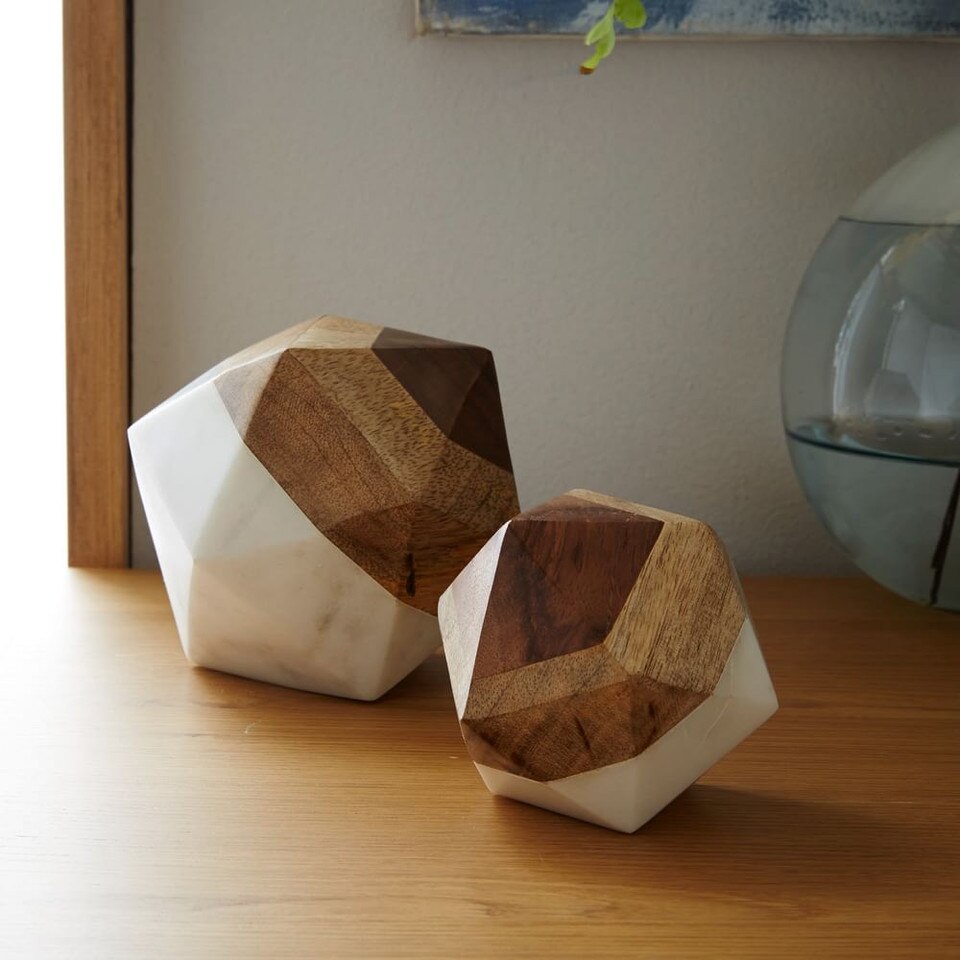 Marble & Wood Geometric Objects
