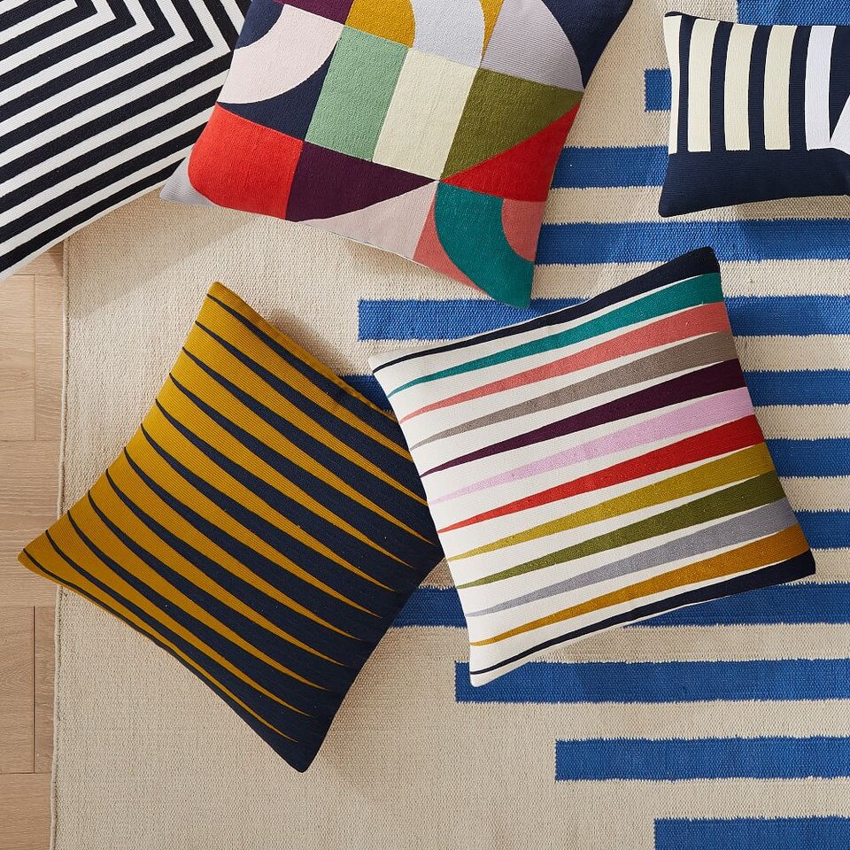 Margo Selby Spliced Lines Cushion Cover
