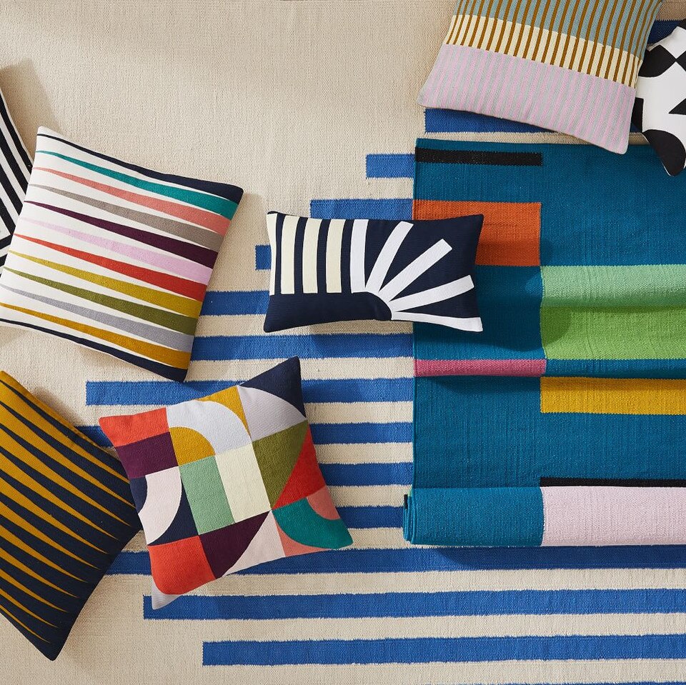 Margo Selby Spliced Lines Cushion Cover
