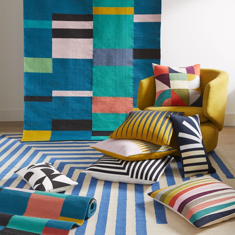 Margo Selby Spliced Lines Cushion Cover