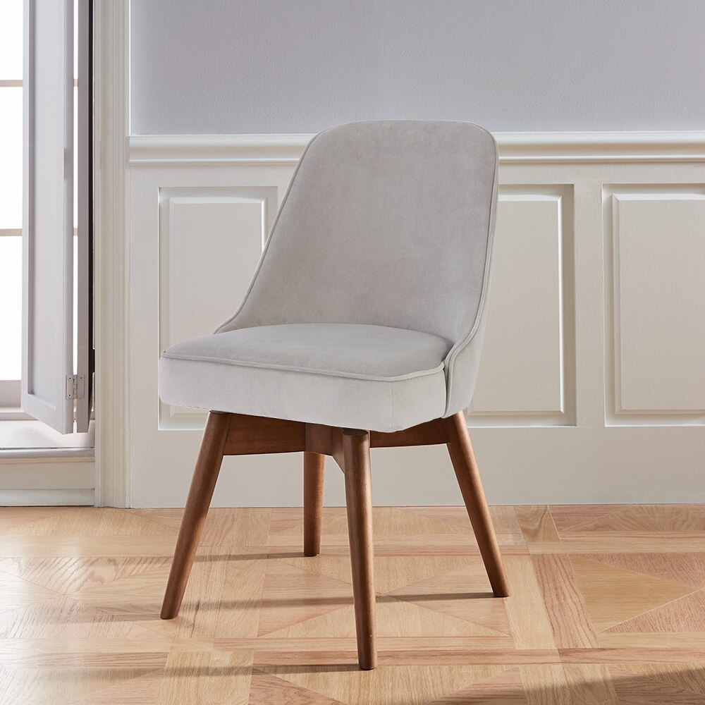 midcentury swivel office chair  velvet
