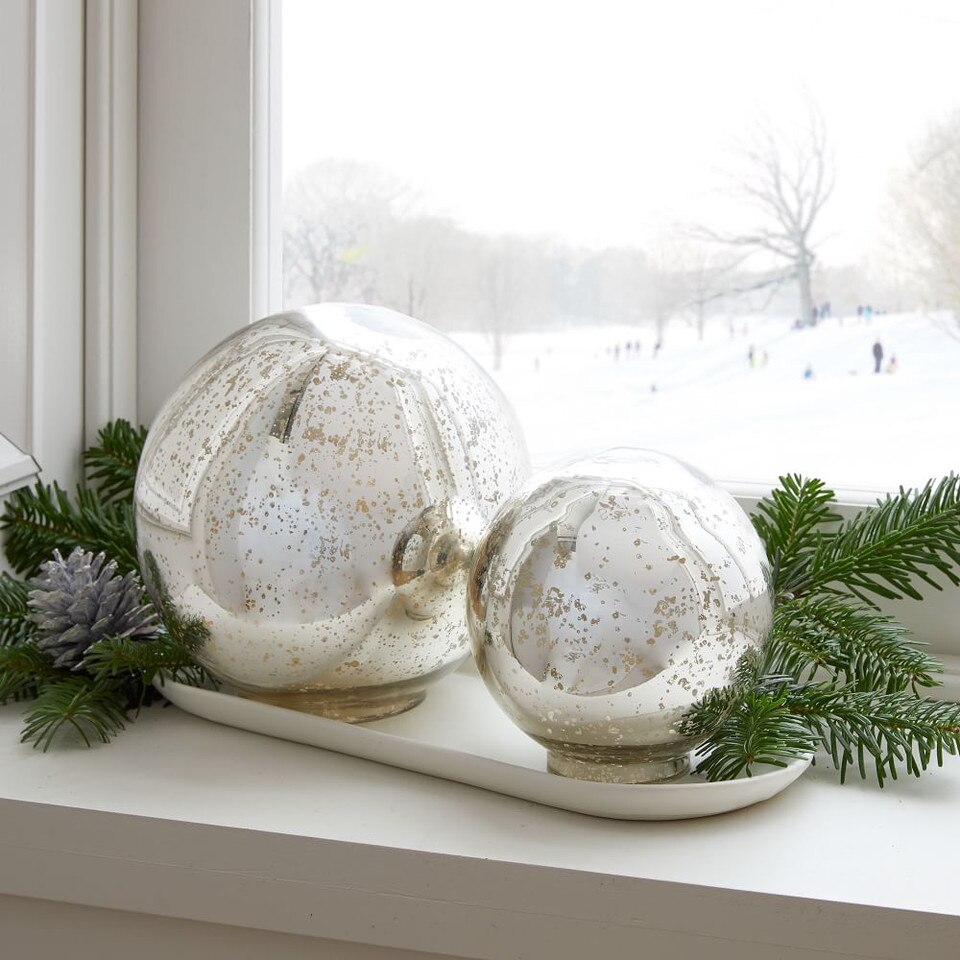Light Up Mercury Glass Globe