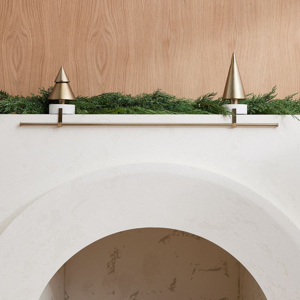 Metal & Marble Tree Multi Hook Stocking Holder