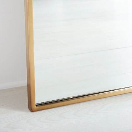 Metal Frame Oversized 198 Cm Floor Mirror Antique Brass West Elm United Kingdom