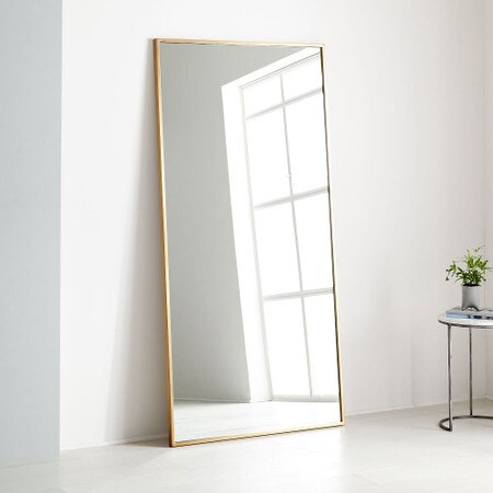 Metal Frame Oversized 198 Cm Floor Mirror Antique Brass West Elm United Kingdom