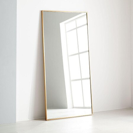 Metal Frame 198 Cm Floor Mirror Antique Brass West Elm Uk Metal Frame 198 Cm Floor Mirror