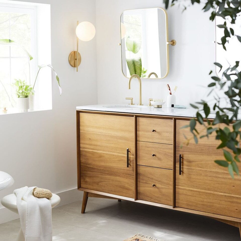 Metal Frame Pivot Wall Mirror - Rectangle