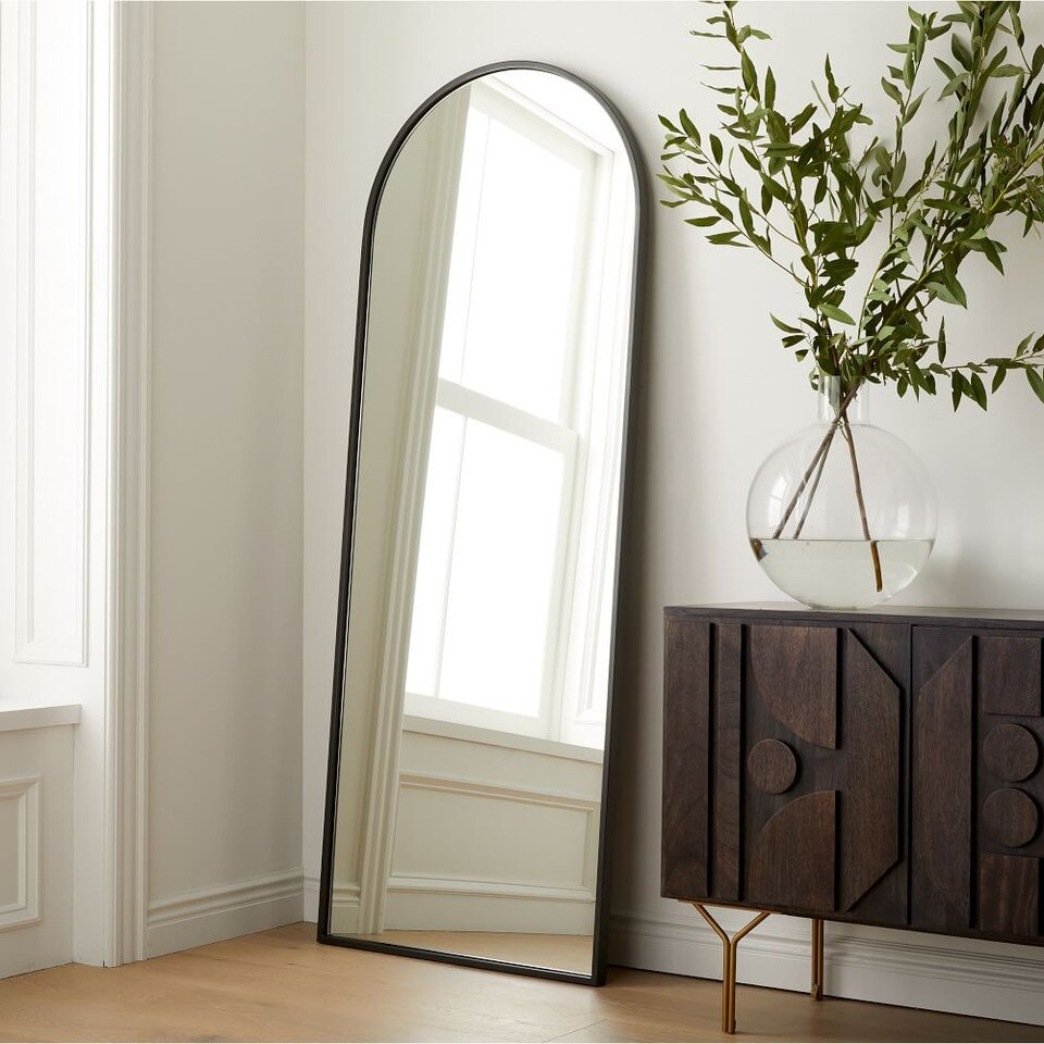 Metal Framed Arched Mirrors - Bronze