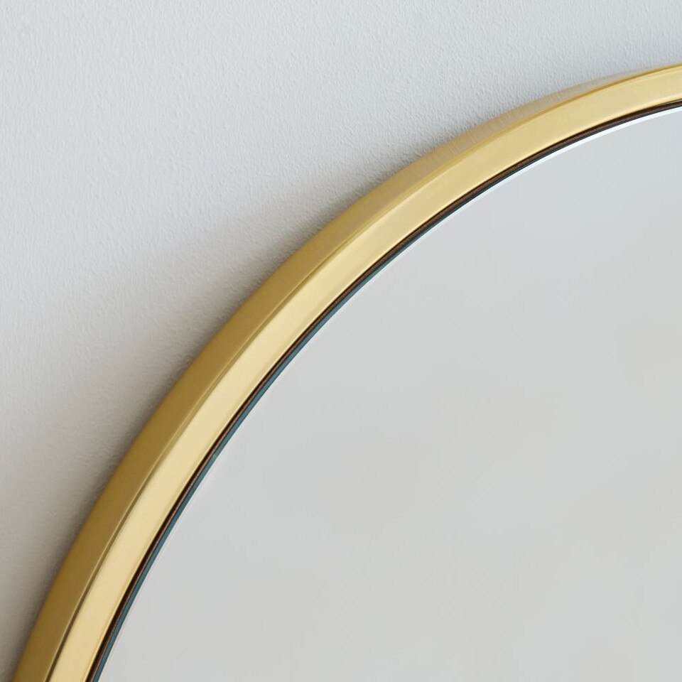 Metal Frame Round Mirror (76 cm)