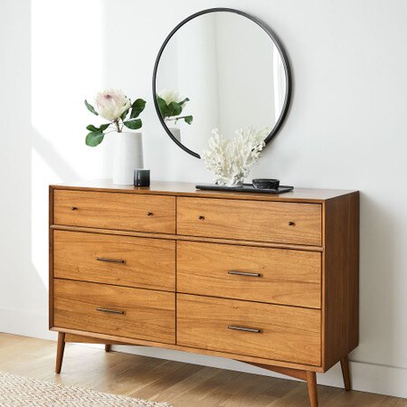 Metal Frame 76 Cm Round Mirror West Elm United Kingdom Metal Frame 76 Cm Round Mirror West, Round Mirror Above Sideboard