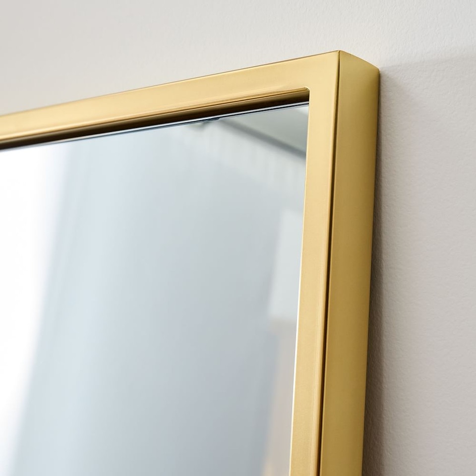 Metal Framed Narrow Floor Mirror