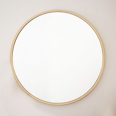 Metal Framed Oversized 122 Cm Round Mirror West Elm United Kingdom Metal Framed Oversized 122 Cm Round, Round Mirror Gold Frame