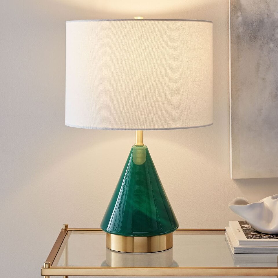 Metalised Glass USB Table Lamp (50 cm)