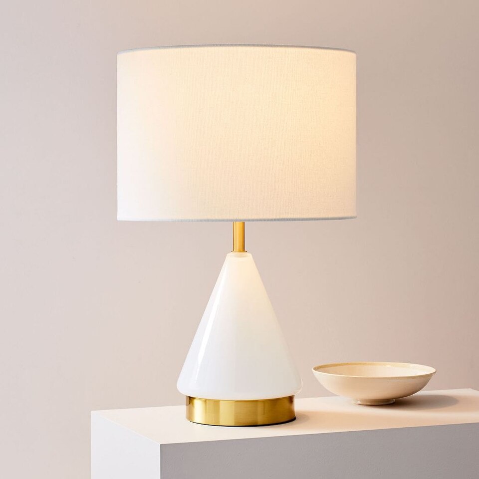 Metalised Glass USB Table Lamp (50 cm)