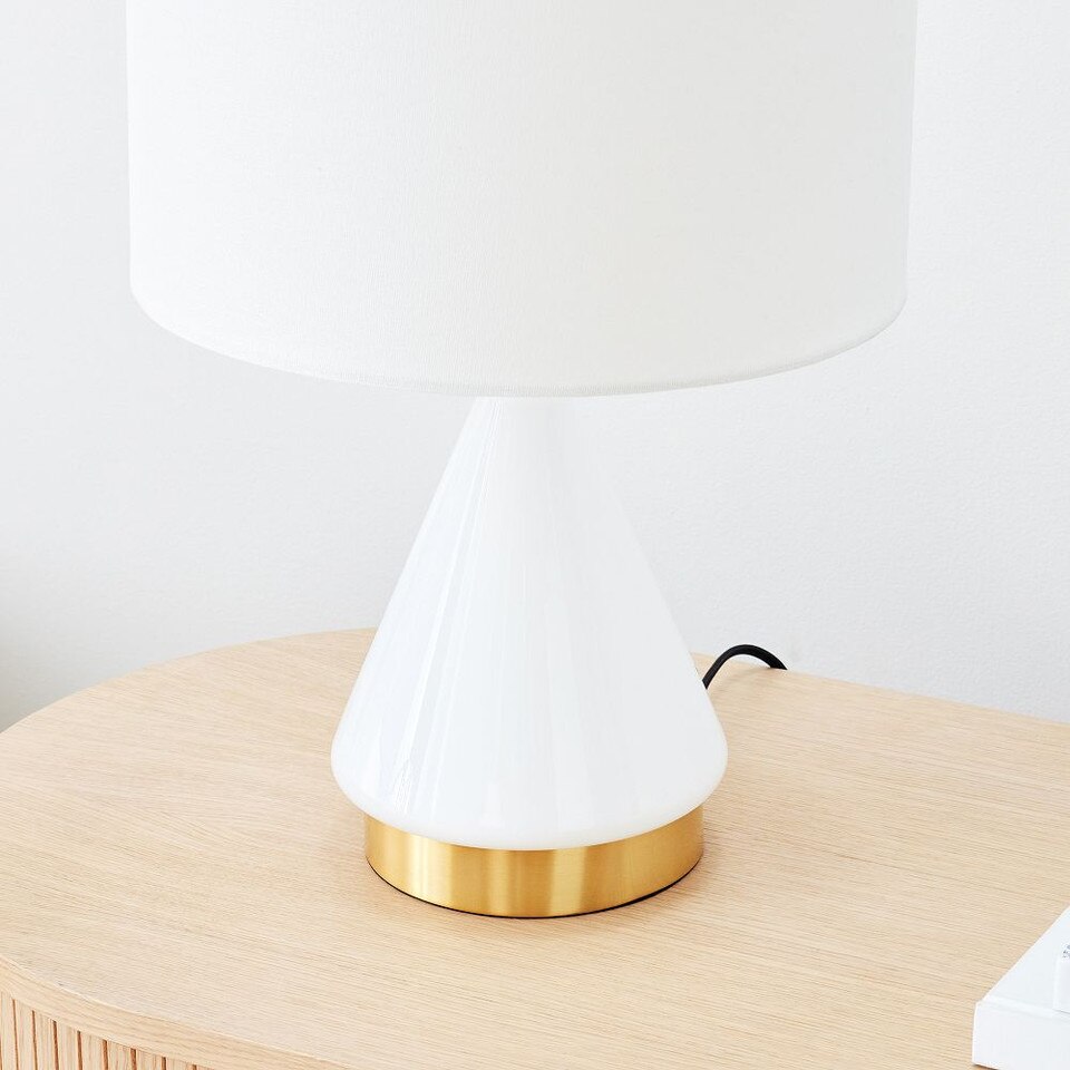 Metalised Glass USB Table Lamp (50 cm)